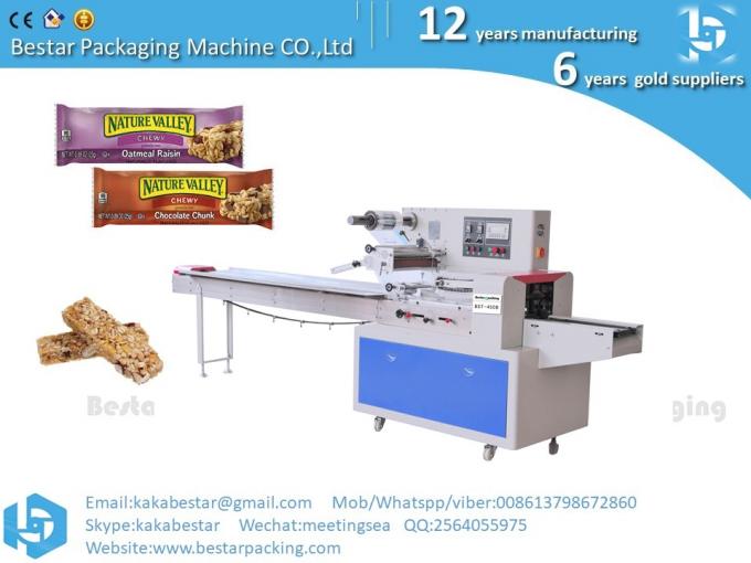 Horizontal Flow Granola Bar ,snack bar, granola bar Packaging Machine