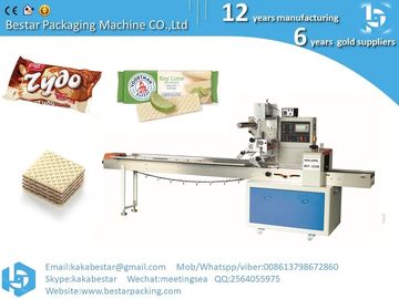 Bread, soda crackers, wafer packaging machine, automatic plastic film flow packaging supplier