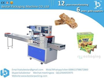 Quality Assurance Vertical Flow Packing Biscuit Cookie Candy Cheese Energy Chocolate Protein Granola Bar Packaging Machi supplier