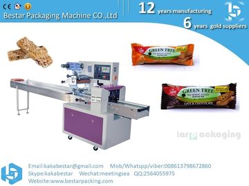 Quality Assurance Vertical Flow Packing Biscuit Cookie Candy Cheese Energy Chocolate Protein Granola Bar Packaging Machi supplier